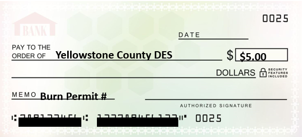 Picture of a Bank Check for $8.00 to Yellowstone County DES